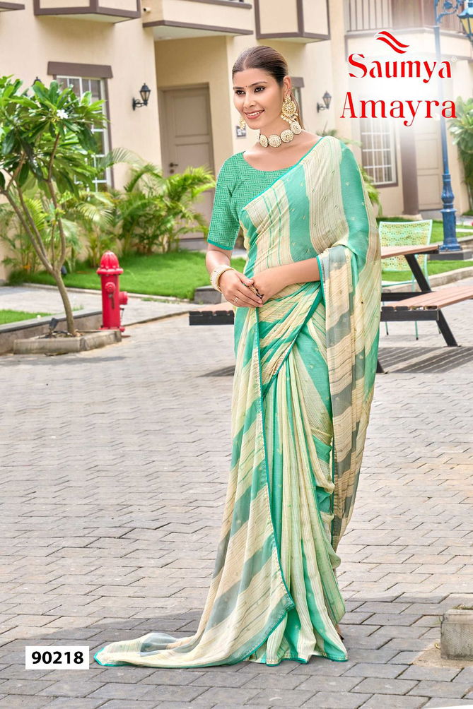 Amayra By Saumya Chiffon Brasso Sarees Wholesale Printed Sarees Wholesale Price In Surat